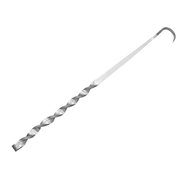 XKHBDL Meat Hook Flipper, Stainless Steel Pigtail Food Flipper Turner, BBQ Accessories Great for Grilling Smoking Frying, Long Body & ABS Handle, Easy to Clean & Right Handed