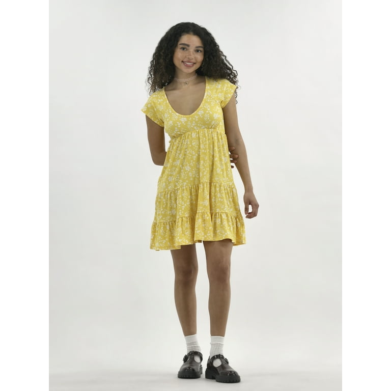 No Boundaries Babydoll Mini Dress, Women's - Walmart.com