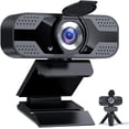 thumbnail image 1 of 1080P Full Hd Webcam , Usb Web Camera With Tripod, Pc Webcam For Desktop And Laptop Computer, Web Camera For Video, Study, Video Conferencing, Recording, Games, Online Lessons, 1 of 5