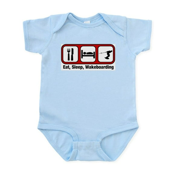 CafePress - Eat, Sleep, Wakeboarding Infant Bodysuit - Baby Light Bodysuit, Size Newborn - 24 Months