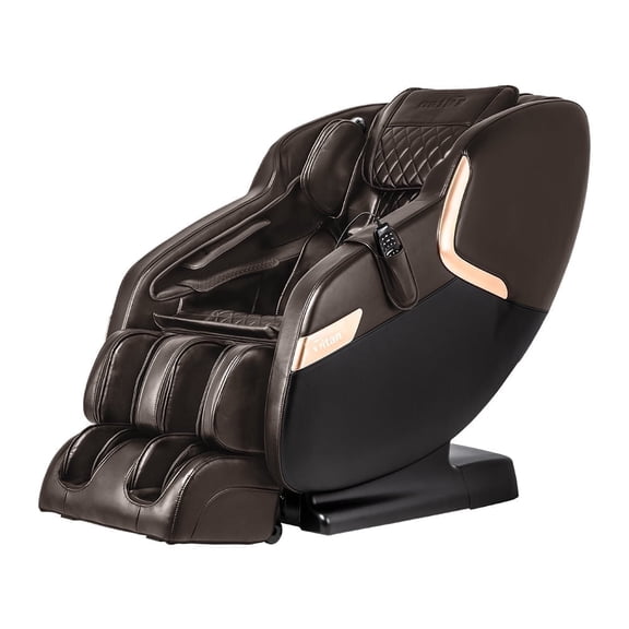 Titan Luca V Full Body Compression Massage Chair, L-Track Zero Gravity Recliner, Brown