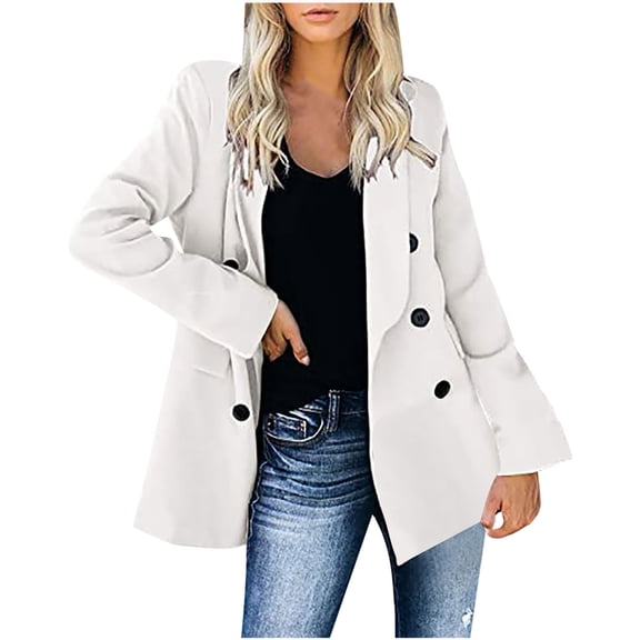 Lindreshi Shackets for Women Fall Women Thin Button Long Sleeve Tops Blouse Shirt Spring Models Solid Small Suit Top