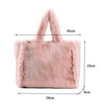 thumbnail image 2 of NOKIO Fluffy Tote Bag for Women, Women's Winter New Largesize Large Capacity Solid Color Simple Plush Handbag Mini Fuzzy Tote Plush Shoulder Handbag Faux Fur Bag Furry Purse, 2 of 5
