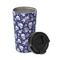thumbnail image 2 of Balery Skull Pattern Insulated Coffee Travel Mug Stainless Steel Vacuum Coffee Cup Leakproof with Screw Lid Coffee for Hot/Iced Beverage - 500ml, 2 of 8