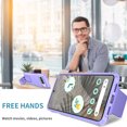 thumbnail image 5 of Cowithday for Google Pixel 8 Pro 5G Phone Case with Slide Camera Cover, Kickstand Rugged Military Grade Shockproof TPU Silicone Anti-Scratch Hard PC Back Cover for Google Pixel 8 Pro 6.7", Purple, 5 of 10