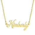 thumbnail image 1 of KISPER 18K Gold Plated Stainless Steel Personalized Name Pendant Necklace, 1 of 6