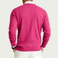 thumbnail image 4 of GrmtClth Crew Neck Sweaters Men Lightweight Knitted Sweaters Classic Basic Comfy Soft Long Sleeve Pullover Hot Pink 2XL, 4 of 7