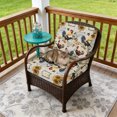 thumbnail image 4 of Outdoor Patio Cushion Covers 2 Pack Rooster Patio Chair Cushion Covers with Ties and Zipper Sunflower Waterproof Outdoor Seat Cushion Covers for Patio Furniture 22"x20", 4 of 9