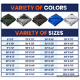 thumbnail image 6 of Tarpco Safety 14 Mil Extra Heavy Duty Tarp Camping Tarpaulin Waterproof Cover, Green and Black 25' x 45'Ft, 6 of 7