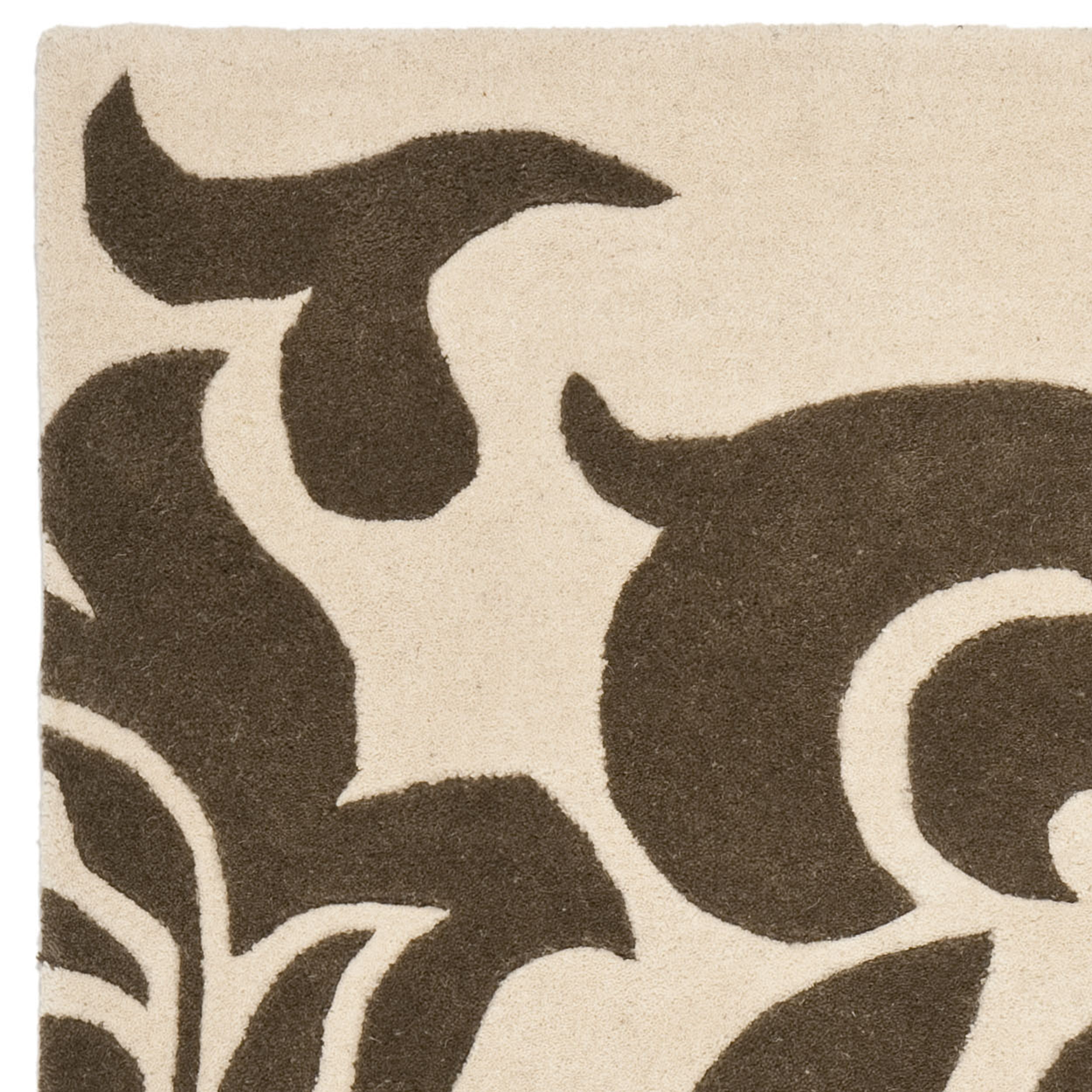SAFAVIEH Martha Stewart Barcelona Floral Wool Area Rug, Molasses, 8' x 10'