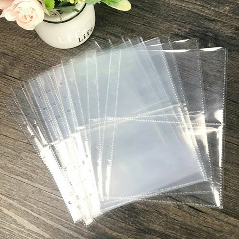 Ciieeo 50pcs A4 Storage Album Page Paper Protector Sheets Photo Album  Refill Pages Clear Sheet Protector Clear Purses Coin Purses Binder Wallet  Photo