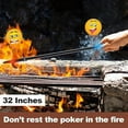 thumbnail image 5 of AEASKIEY Fire Pit Poker, Campfire Accessories for Fireplace, Heavy Duty Fire Pit Poker Stick 30 inch, Rust-Resistant Black, 5 of 7