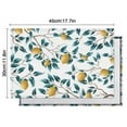 thumbnail image 6 of Bright Citrus Lemon Placemats, Flax Linen Table Mats Set of 4, Wrinkle Free and Heat Resistant, Retro Floral Fruit Pattern Ideal for Cute Summer Kitchen Decor, 6 of 6