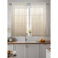 thumbnail image 2 of Beige Brown Ombre Curtains 54 Inch Length,Sheer Curtains for Bedroom Living Room Window Modern Abstract Art Gradient Aesthetics Rod Pocket Drapes Kitchen Curtains Small Half Window 42"x54" 2 Panels, 2 of 6