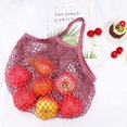 thumbnail image 3 of Reusable Net String Shopping Bags, 3 Pack Cotton Mesh Produce Bags Organic Grocery Shopping Bags Tote Handbag for Vegetables Fruits Commodities Outgoing Travel, 3 of 7
