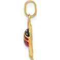 thumbnail image 3 of 14K Yellow Gold Enameled Ladybug In Heart Charm (18 X 14) Made Italy xac852, 3 of 6
