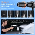 thumbnail image 5 of Foldable Cordless Pressure Washer, Portable Battery Power Washer with 5-in-1 Nozzle, 3 Power Levels & LCD Display, USB-C & Car DC Charging, Handheld Pressure Washer for Car, Bike, Patio & Camping, 5 of 9