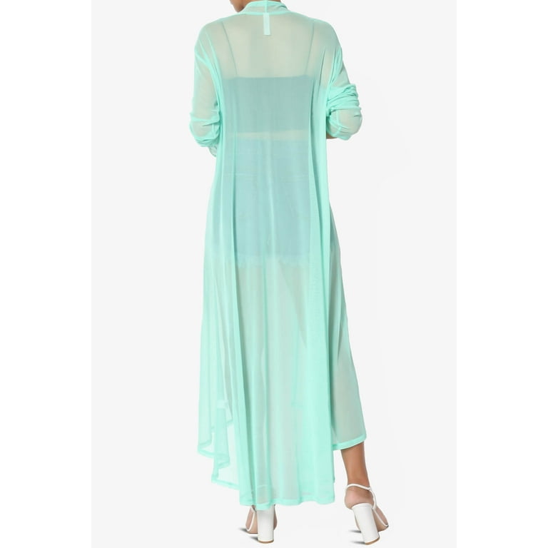 Floor length sheer hot sale cardigan