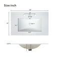 thumbnail image 3 of Seranor Modern Bathroom Vanity with Ceramic Sink, Shelves, Drawers, Wood, Black, 3 of 12