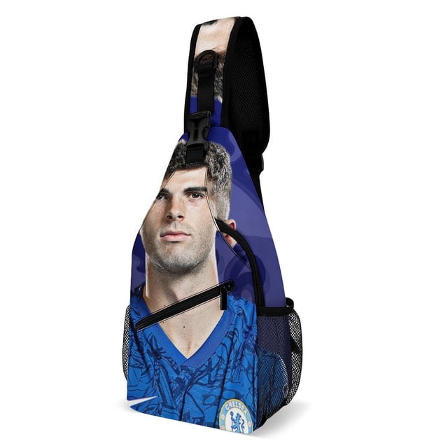 Christian Pulisic Riñonera Bandolera con Estampado Integral para Hombres y Mujeres, Bolso Cruzado Gráfico de Tendencia, Mochila de Hombro Streetwear para Ciclismo y Deportes, Riñonera Versátil Casual