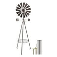 thumbnail image 2 of Floor Windmill Plants Stand Rack, Multifunctional Excellent Welding Technology Garden Windmill Potting Rack Dual Use  For Courtyard, 2 of 8