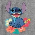thumbnail image 2 of Boy's Lilo & Stitch Tropical Happy Stitch Performance Graphic Tee Charcoal Heather Large, 2 of 4