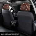 thumbnail image 3 of Kdxio Coffee and Flowers Pattern Print 2 Piece Car Head Rest Covers Set Auto Front/Rear Seats Headrest Cover Universal Fit Most Cars,Sedan, SUV, 3 of 9