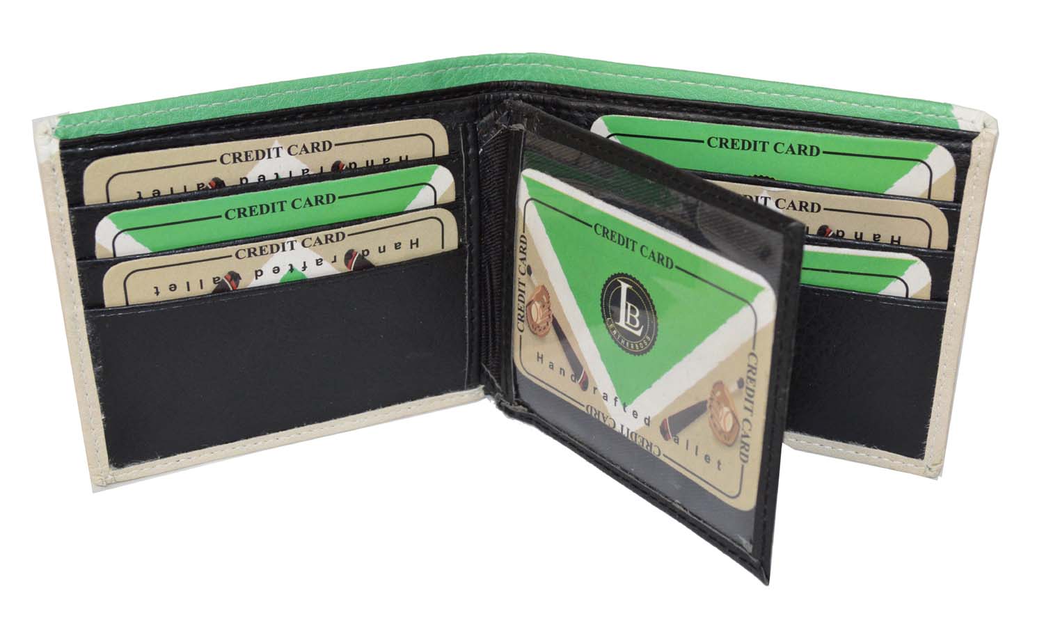 Leatherboss Men Printed Baseball Bat Bifold Card Holder Wallet With Gift Box - image 4 of 7