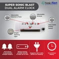 thumbnail image 5 of Sonic Alert SA-SB700WSS Blast Projection Bluetooth White Alarm Clock with Red Digital Display And Bed Shaker, 5 of 6