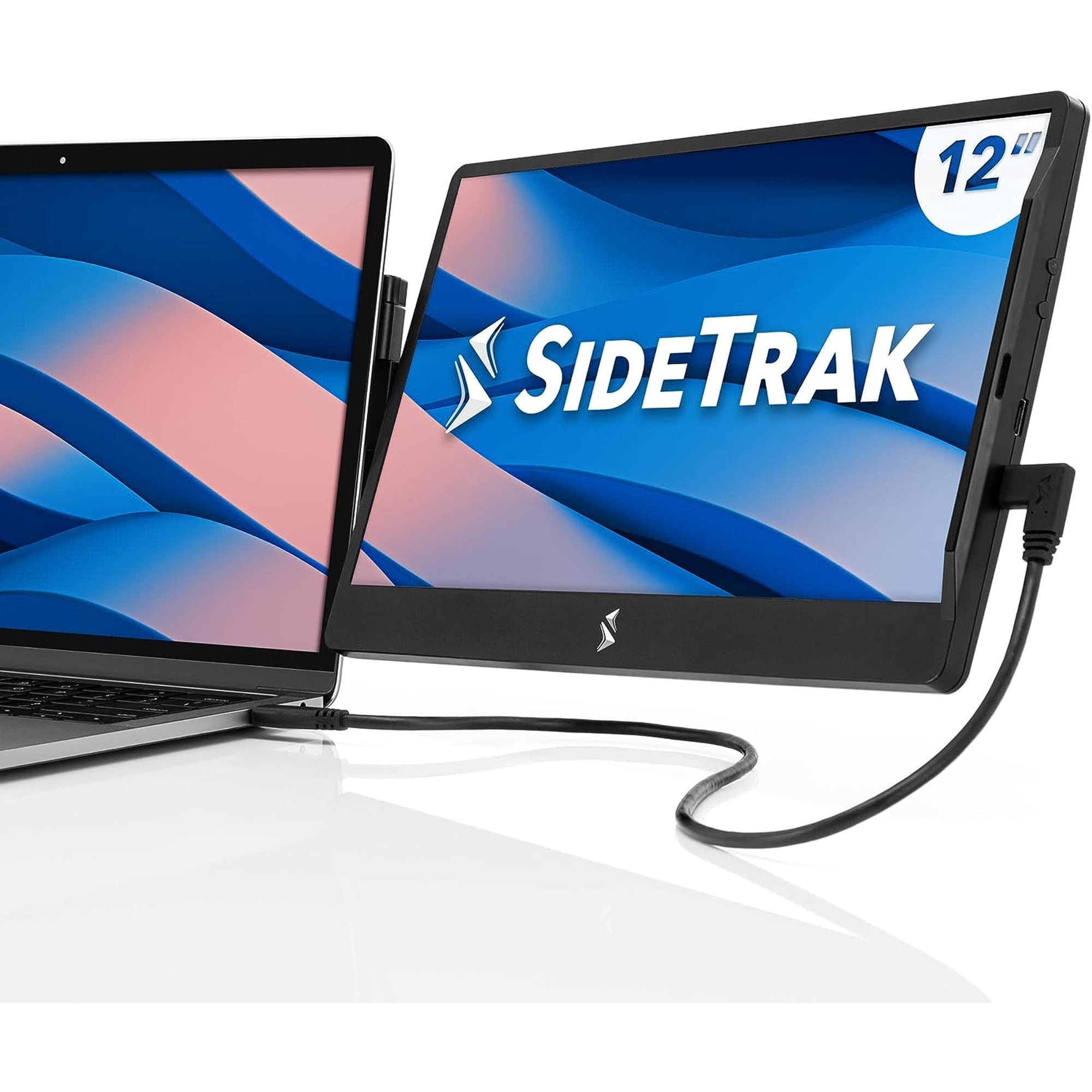 New SideTrak Swivel Attachable Portable Monitor for Laptop 12.5" FHD IPS Rotating Dual Laptop Screen | Mac, PC, Chrome OS Compatible | All Laptop Sizes | Powered by DisplayPort USB-C or Mini HDMI