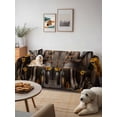 thumbnail image 6 of Vintage Western Couch Cover for Dogs, Countryside Sunflowers Wooden Retro Washable Sofa Covers Slipcover for Pets Dogs Futon Cover, Couch Recliner Covers, Oversized Chair Slipcover 71"x91", 6 of 9