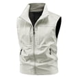 thumbnail image 2 of Big & Tall Men's Zip Up Sleeveless Fishing Vest Mesh Lining Full Zip Outdoor Hiking Lightweight Utility Jacket with Zipper Pockets, 2 of 9
