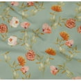 thumbnail image 4 of oneOone Cotton Poplin Twill Dusty Green Fabric Flower & Leaves Watercolor Sewing Material Print Fabric By The Yard 56 Inche Wide, 4 of 4