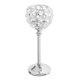 thumbnail image 2 of Candelabro de cristal para velas de té, centro de mesa para compromiso Plata 215cm, 2 of 9