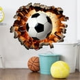 thumbnail image 4 of 3D Effect Soccer Wall Decal, 33 x 23 Inch Fire Soccer Sticker for Bedroom, Sports Room Decor, 4 of 6