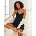 thumbnail image 3 of Ekouaer Cotton Nightgowns for Women Sleeveless Tank Night Gown Sleepwear V Neck Cotton Chemise, 3 of 7