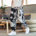thumbnail image 3 of Streetwear Spring Summer Harajuku Casual Harem Men's Pants Printing Oversize Pants Ankle Length Cotton Baggy Pants For Man, 3 of 6
