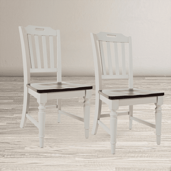 Jofran Orchard Park Farmhouse Solid Rubberwood Slatback Chair (Set of 2)