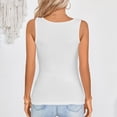 thumbnail image 4 of WULMLEO Cutout Tank Top for Women One Shoulder Ribbed Casual Tops for Summer Layering White M, 4 of 4