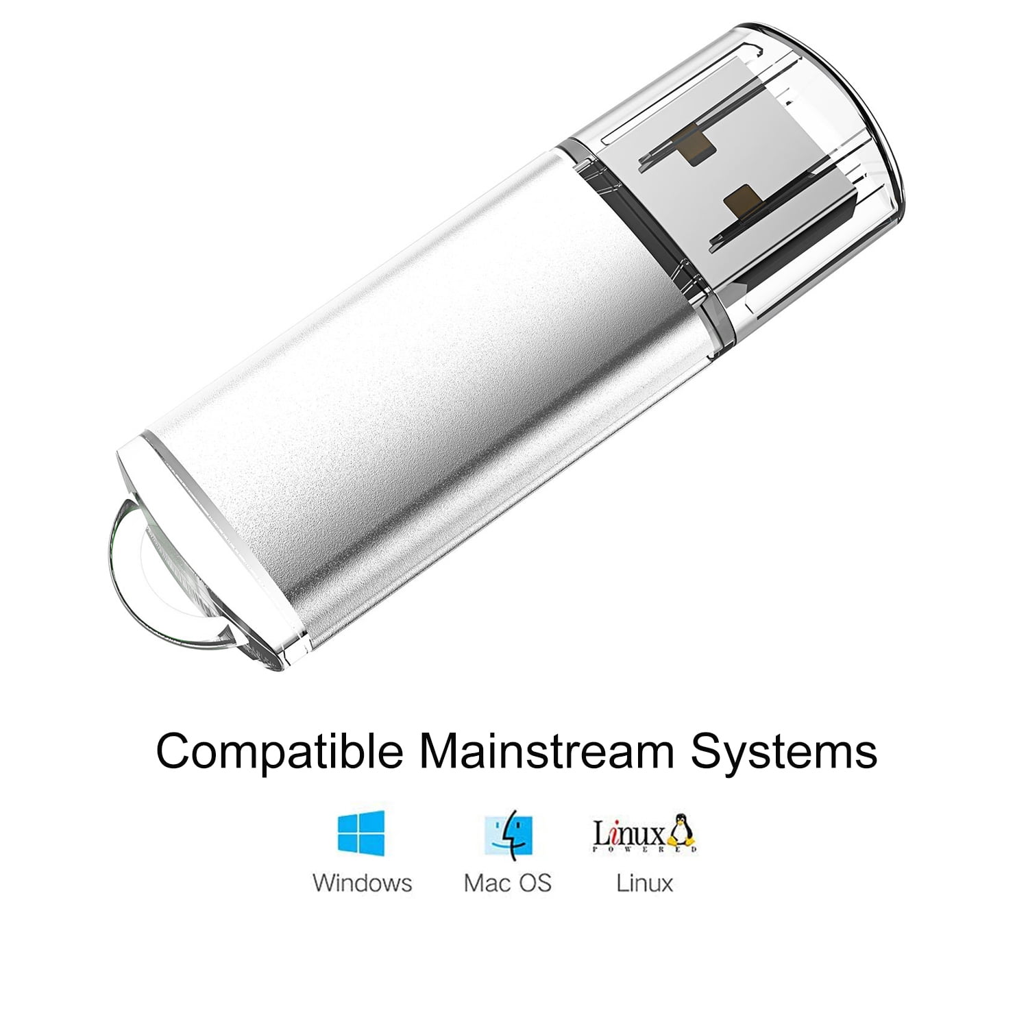 KOOTION 10 Pack 4GB USB Flash Drive Memory Stick Fold Storage Thumb Pen Drive Swivel in Silver