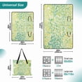 thumbnail image 3 of Green Leaves Pattern Design 60x80in Waterproof Picnic Mat, Foldable Backpack, Dual-Sided Camping Blanket, 3 of 10