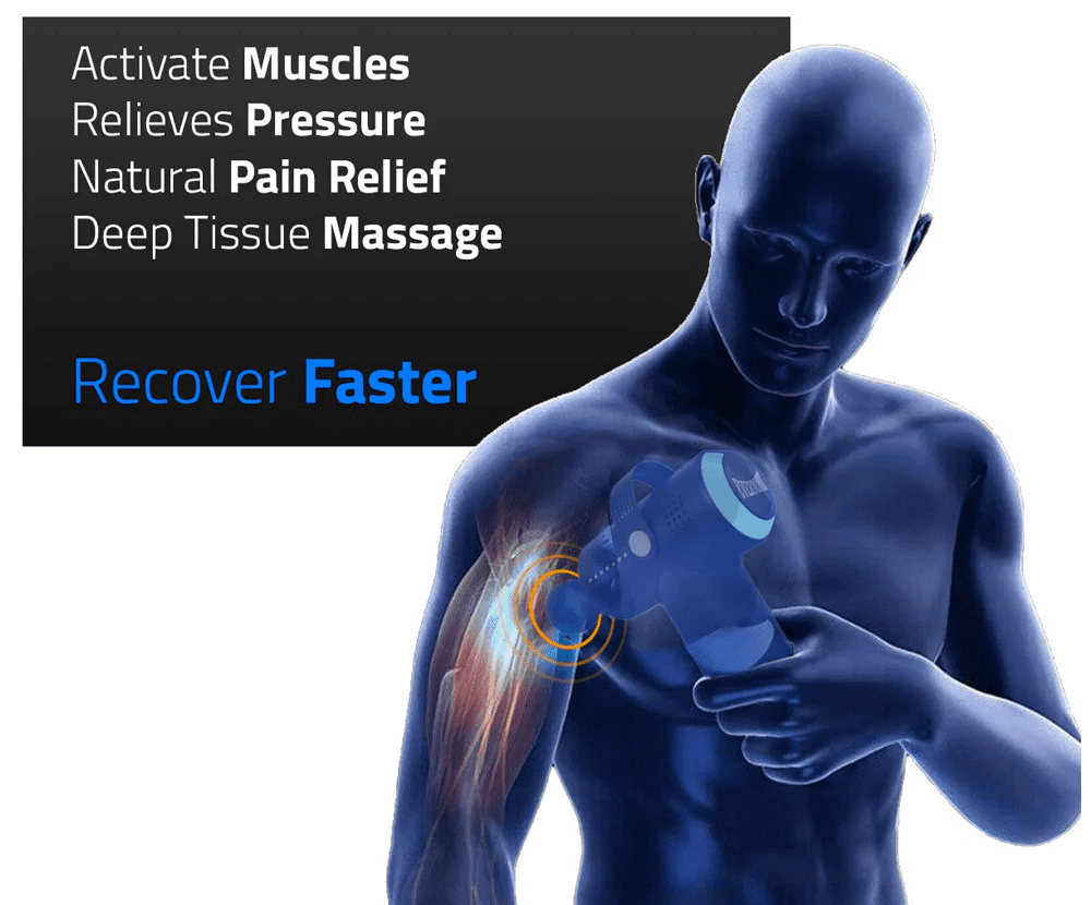 Evertone™ Prosage 3-Speed Pro Massage Gun - Unlock Deep Tissue Relief & Muscle Recovery with Powerful Vibration Therapy for Athletes and Fitness Enthusiasts