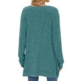 thumbnail image 5 of SHIBEVER Fall Sweater for Women Long Sleeve Crewneck Solid Thin Sweater Comfy Warm Winter Dark Green Tshirt Blouse Size XXL, 5 of 6