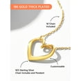 thumbnail image 5 of Silvora Gold Plated Hollow Out Heart Pendant Necklaces for Women S925 Sterling Silver Delicate Necklace Jewelry Gift for Wife Mom Daughter, 5 of 8