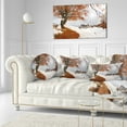 thumbnail image 3 of Designart Sudden Snow in First Autumn - Landscape Photography Throw Pillow - 12x20, 3 of 5