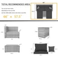 thumbnail image 7 of 5 Pieces Outdoor Wicker Sectional Sofa Set, 7 of 7