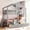 Gray, variant on White Finish - Drawers for Clothes Storage - Home Bedroom - Space - efficient Bunk Bed