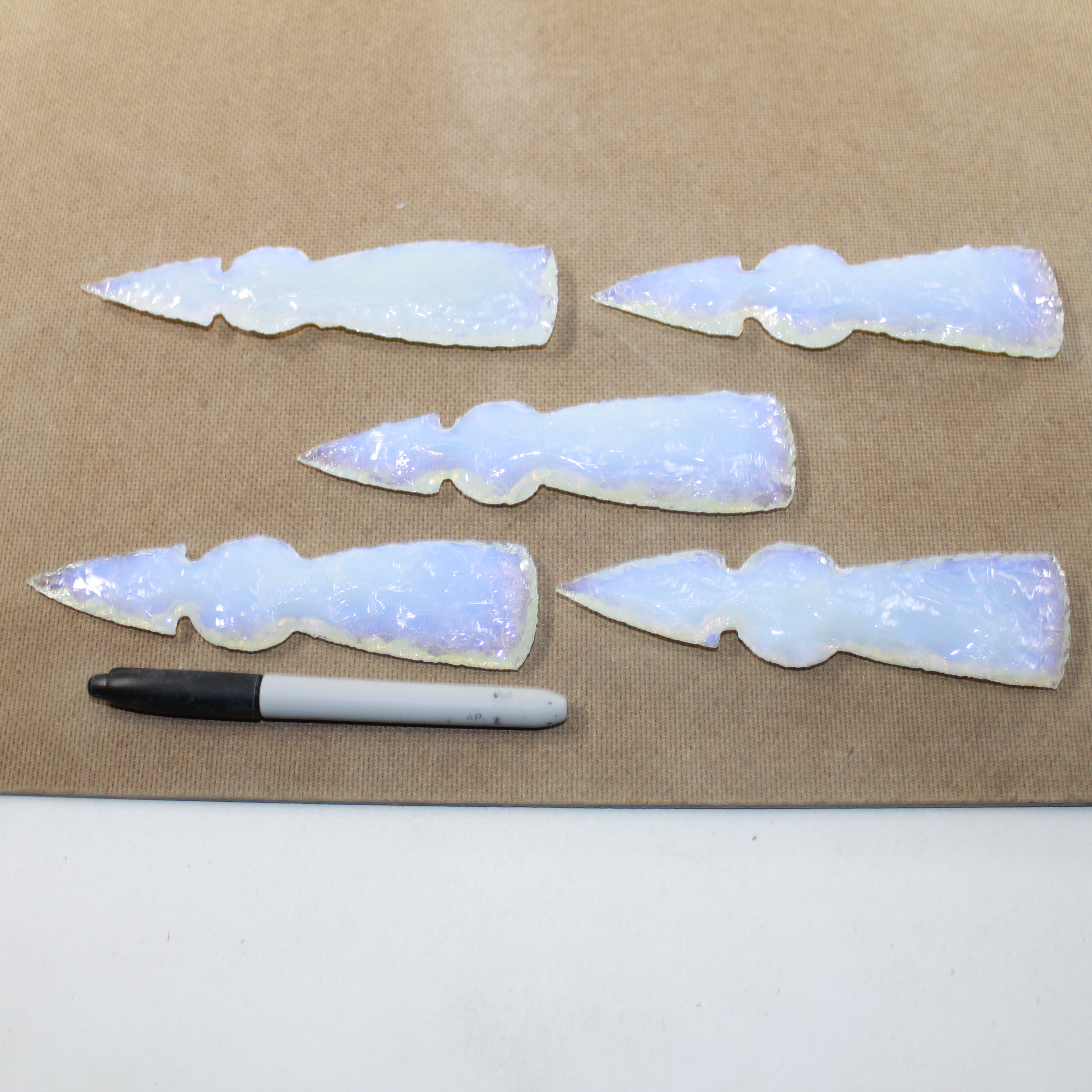 5 Opalite Ornamental Tomahawk Heads #6924  Ax Axe Hatchet