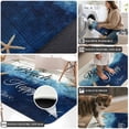 thumbnail image 4 of Runner Rug 2.62'x5.25', Coastal Starfish Non Slip Backing Floor Mats Soft Area Rugs, Absorbent Muddy Dirt Trapping Carpet for Entryway Hallway Kitchen Bedroom Nautical Beach Ocean Creature Wood Plank, 4 of 9