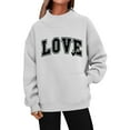 thumbnail image 5 of Zorckvet Plus Size Sweatshirts for Women Shirts Pullover Heart Graphic Fashion Long Sleeve Casual Womens Tops Valentine, 5 of 5